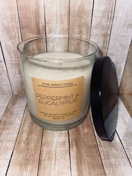 Lux Collection Peppermint & Eucalyptus Candle
